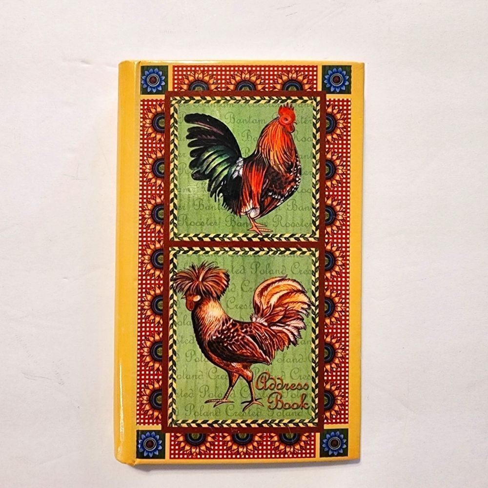 Martin Designs Address Book with Chickens and Roosters